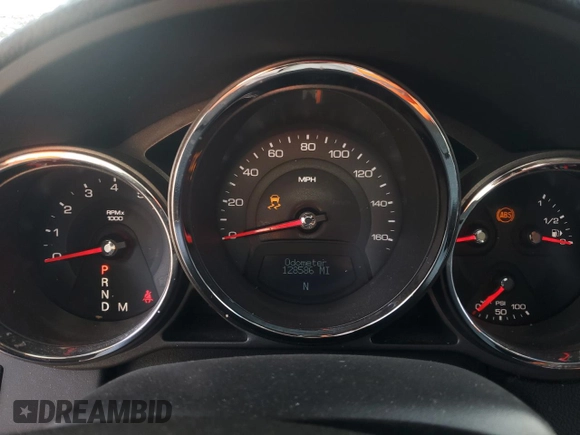 2012 Cadillac CTS Premium with VIN 1G6DS5E35C0142296, listed as a Copart auction lot 45970185 with 128,586 mi miles and Salvage Title. Bid and sale history available at DreamBid. Image 9.
