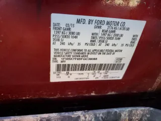 2015 Ford Explorer Limited with VIN 1FM5K7F85FGC38086, listed as a Copart auction lot 45578755 with Not Provided miles and Salvage Title. Bid and sale history available at carsss.com. Image 14.