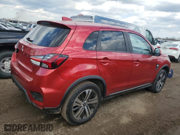 2022 Mitsubishi Outlander Sport ES with VIN JA4ARUAU2NU021784, listed as a Copart auction lot 50729365 with 27,328 mi miles and Clean Title. Bid and sale history available at carsss.com. Image 3.