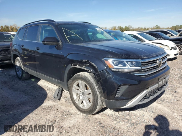 2021 Volkswagen Atlas S with VIN 1V2AP2CA8MC610439, listed as a Copart auction lot 81643654 with 39,514 mi miles and Salvage title. Bid and sale history available at DreamBid. Image 4.
