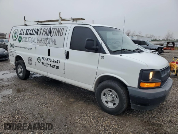 2017 Chevrolet Express Cargo Van with VIN 1GCWGBFG8H1161532, listed as a Copart auction lot 42099735 with 103,374 mi miles and Salvage Title. Bid and sale history available at carsss.com. Image 4.