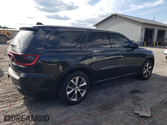 2014 Dodge Durango R/T with VIN 1C4SDJCT2EC326963, listed as a Copart auction lot 74895504 with 92,263 mi miles and Salvage title. Bid and sale history available at DreamBid. Image 3.