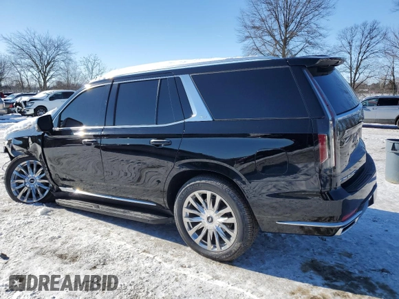 2021 Cadillac Escalade Premium Luxury z VIN 1GYS4CKL6MR486671, wystawiony jako Copart lot #89207425 z przebiegiem Nie podano mil oraz Szkoda całkowita • Salvage title. Historia ofert i sprzedaży dostępna na DreamBid. Obrazek 2.
