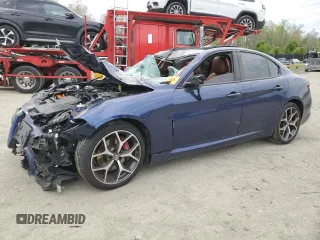 2019 Alfa Romeo Giulia Sport with VIN ZARFANAN4K7605931, listed as a Copart auction lot 52370995 with Not provided miles and Salvage title. Bid and sale history available at DreamBid. Image 1.