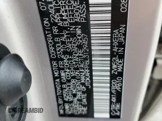 2020 Toyota Prius LE z VIN JTDKARFP6L3129457, wystawiony jako Copart lot #58416195 z przebiegiem 90 326 mil mil oraz Szkoda całkowita • Salvage title. Historia ofert i sprzedaży dostępna na DreamBid. Obrazek 12.