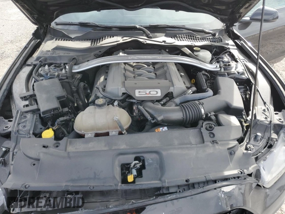 2015 Ford Mustang GT Premium with VIN 1FATP8FF8F5329274, listed as a Copart auction lot 86658534 with 27,678 mi miles and Salvage title. Bid and sale history available at DreamBid. Image 12.