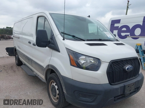 2021 Ford Transit Cargo with VIN 1FTYE1Y83MKA75144, listed as a IAAI auction lot 42079483 with 45,671 mi miles. Bid and sale history available at carsss.com. Image 1.
