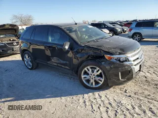 2014 Ford Edge SEL with VIN 2FMDK3JC9EBA29598, listed as a Copart auction lot 43772585 with 110,162 mi miles and Salvage Title. Bid and sale history available at carsss.com. Image 4.