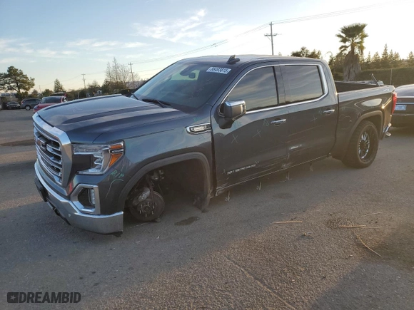 2022 GMC Sierra 1500 Limited SLT with VIN 1GTU9DET3NZ209690, listed as a Copart auction lot 88493815 with 38,125 mi miles and Salvage Title. Bid and sale history available at carsss.com. Image 1.