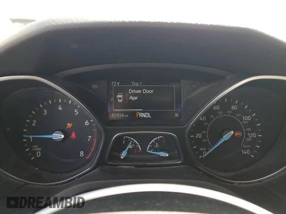 2016 Ford Focus SE with VIN 1FADP3F28GL221688, listed as a Copart auction lot 61846645 with 82,934 mi miles and Salvage title. Bid and sale history available at DreamBid. Image 9.
