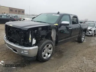 2015 Chevrolet Silverado 1500 LTZ with VIN 3GCUKSECXFG523153, listed as a Copart auction lot 44009825 with 106,763 mi miles and Salvage Title. Bid and sale history available at carsss.com. Image 1.