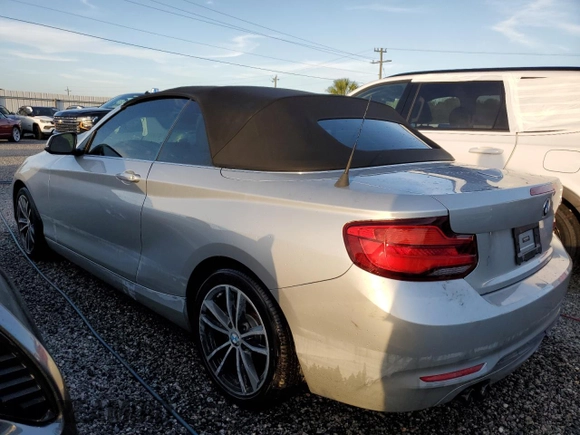 2018 BMW 2 Series 230i with VIN WBA2M7C53JVD51518, listed as a Copart auction lot 74461374 with 0 mi miles and Non Repairable. Bid and sale history available at carsss.com. Image 2.