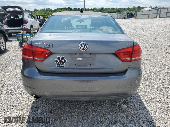 2014 Volkswagen Passat Wolfsburg Edition with VIN 1VWAS7A36EC116192, listed as a Copart auction lot 57643045 with 89,026 mi miles and Salvage title. Bid and sale history available at DreamBid. Image 6.