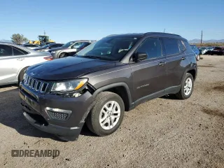 2018 Jeep Compass Sport with VIN 3C4NJCAB7JT250795, listed as a Copart auction lot 48939925 with 144,823 mi miles and Salvage Title. Bid and sale history available at carsss.com. Image 1.