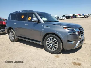 2022 Nissan Armada SL with VIN JN8AY2BD0N9675668, listed as a Copart auction lot 68256954 with 35,908 mi miles and Salvage Title. Bid and sale history available at carsss.com. Image 4.