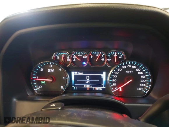 2018 Chevrolet Silverado 1500 LTZ with VIN 3GCUKSEC5JG596830, listed as a IAAI auction lot 41788299 with 85,684 mi miles. Bid and sale history available at carsss.com. Image 7.