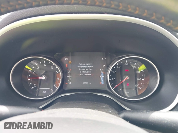 2021 Jeep Compass Latitude with VIN 3C4NJDBBXMT504993, listed as a IAAI auction lot 42181872 with 56,053 mi miles and . Bid and sale history available at DreamBid. Image 7.