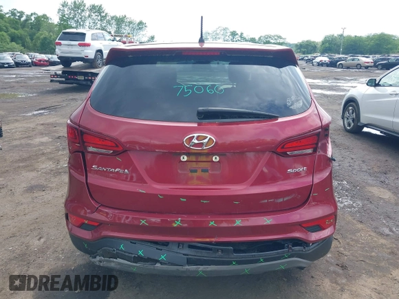 2018 Hyundai Santa Fe 2.4L with VIN 5XYZT3LB3JG541780, listed as a IAAI auction lot 42384065 with 96,754 mi miles and . Bid and sale history available at DreamBid. Image 16.