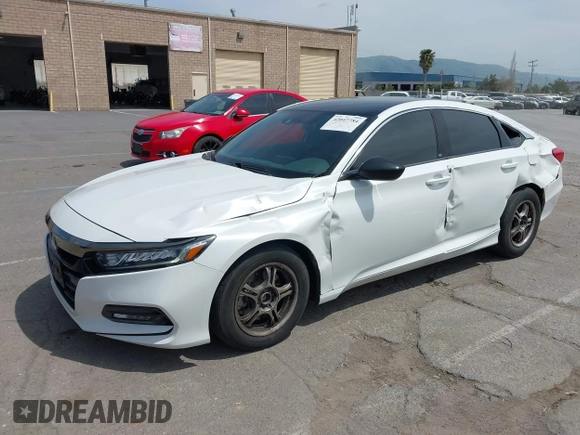 2019 Honda Accord Sedan Sport 1.5T with VIN 1HGCV1F30KA101706, listed as a IAAI auction lot 42047784 with 82,028 mi miles. Bid and sale history available at carsss.com. Image 2.