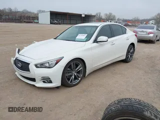 2015 Infiniti Q50 Premium with VIN JN1BV7AP3FM349396, listed as a IAAI auction lot 41793057 with 133,372 mi miles. Bid and sale history available at carsss.com. Image 17.