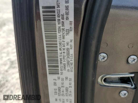 2017 Ram 1500 Express with VIN 1C6RR6FT3HS866090, listed as a Copart auction lot 65961474 with 91,814 mi miles and Salvage title. Bid and sale history available at DreamBid. Image 13.