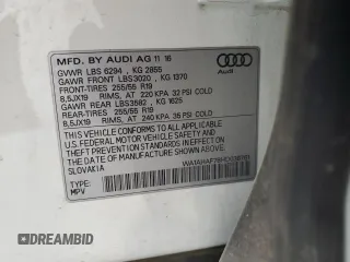 2017 Audi Q7 Premium с VIN WA1AHAF78HD038761, выставлен на аукционе Copart как лот 52795265 с пробегом 137 910 миль миль и Списание • Salvage title. История ставок и продаж доступна на DreamBid. Изображение 14.