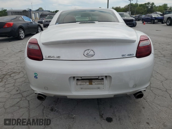 2007 Lexus SC 430 with VIN JTHFN45Y279010437, listed as a Copart auction lot 53425955 with 105,490 mi miles and Salvage Title. Bid and sale history available at DreamBid. Image 6.