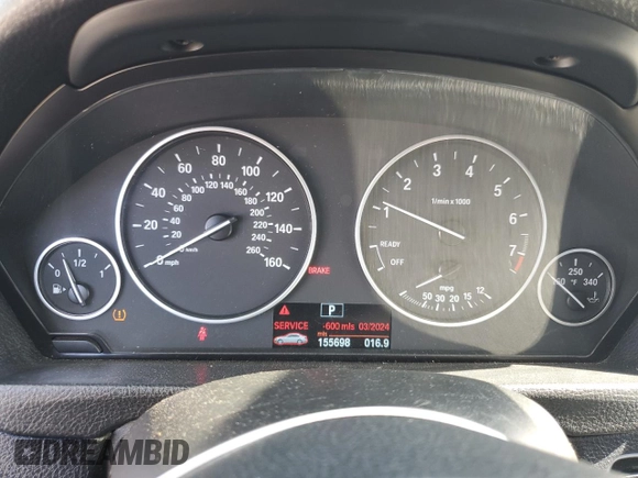 2013 BMW 3 Series 320i with VIN WBA3B1C58DK128983, listed as a Copart auction lot 61919185 with 155,698 mi miles and Clean title. Bid and sale history available at DreamBid. Image 9.