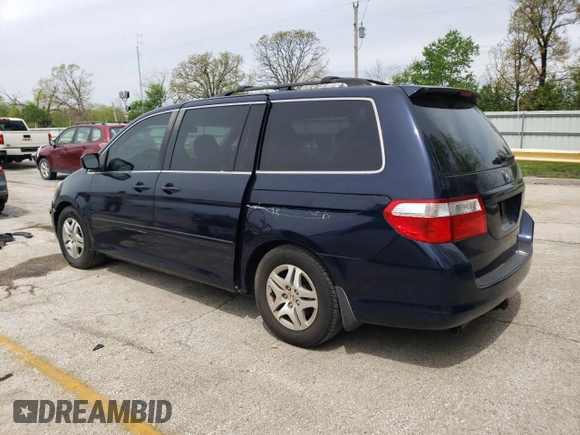 2007 Honda Odyssey EX with VIN 5FNRL38477B101619, listed as a Copart auction lot 54134505 with 129,468 mi miles and Clean title. Bid and sale history available at DreamBid. Image 2.