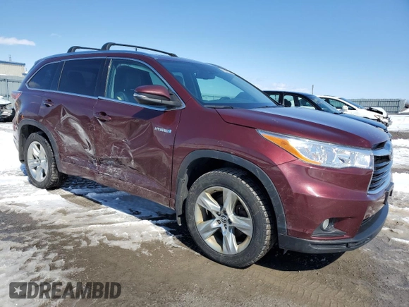 2016 Toyota Highlander Limited with VIN 5TDDCRFH0GS018564, listed as a Copart auction lot 52256205 with 230,211 mi miles and Clean title. Bid and sale history available at DreamBid. Image 4.