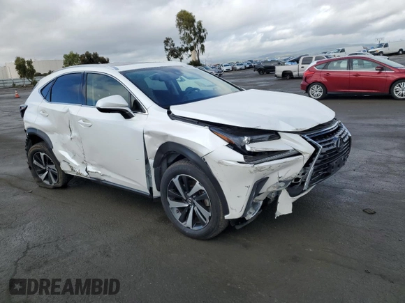 2021 Lexus NX with VIN JTJGJRDZ9M2166856, listed as a Copart auction lot 44993055 with 83,674 mi miles and Salvage Title. Bid and sale history available at carsss.com. Image 4.