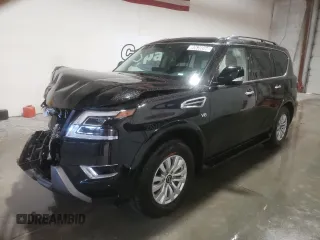 2022 Nissan Armada SV with VIN JN8AY2AC4N9162948, listed as a Copart auction lot 80630064 with 53,724 mi miles and Salvage Title. Bid and sale history available at carsss.com. Image 1.