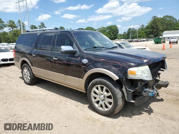 2014 Ford Expedition Max XLT with VIN 1FMJK1H53EEF01815, listed as a Copart auction lot 56656215 with Not provided miles and Salvage title. Bid and sale history available at DreamBid. Image 4.