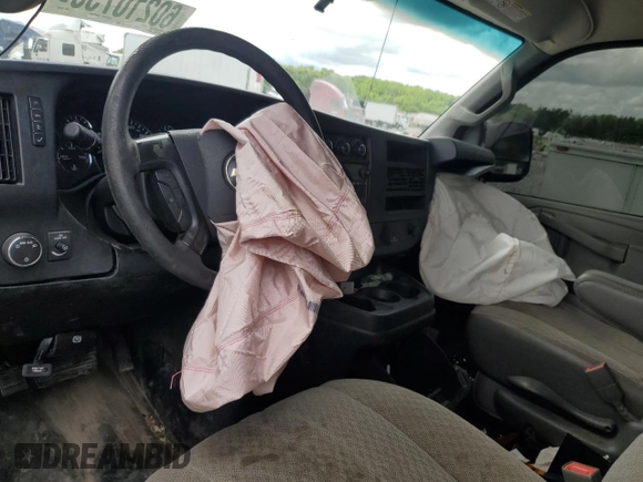 2016 Chevrolet Express Cargo with VIN 1GCWGAFFXG1289982, listed as a Copart auction lot 60210755 with Not provided miles and Salvage title. Bid and sale history available at DreamBid. Image 8.