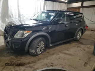 2018 Nissan Armada SV with VIN JN8AY2NC8J9553377, listed as a Copart auction lot 81516004 with 106,757 mi miles and Salvage Title. Bid and sale history available at carsss.com. Image 1.