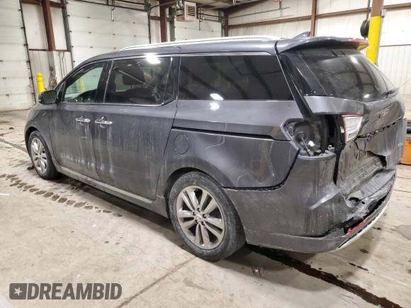 2016 Kia Sedona SX-L with VIN KNDME5C18G6142673, listed as a Copart auction lot 88815615 with 199,027 mi miles and Salvage Title. Bid and sale history available at carsss.com. Image 2.