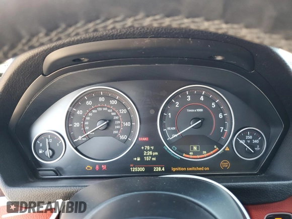 2014 BMW 4 Series 428i xDrive with VIN WBA3N5C59EF716920, listed as a Copart auction lot 53915275 with 125,300 mi miles and Salvage title. Bid and sale history available at DreamBid. Image 9.