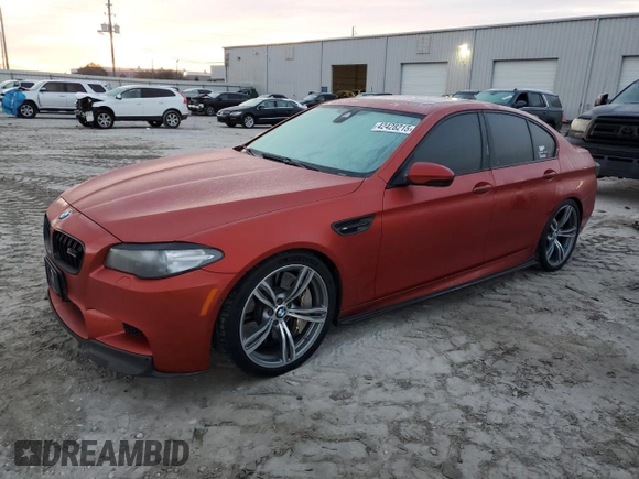 2014 BMW M5 with VIN WBSFV9C56ED097172, listed as a Copart auction lot 42428215 with 120,429 mi miles and Clean Title. Bid and sale history available at carsss.com. Image 1.