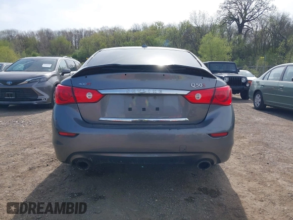 2016 Infiniti Q50 3.0t Red Sport 400 with VIN JN1FV7AR8GM451720, listed as a IAAI auction lot 42163857 with 122,158 mi miles. Bid and sale history available at carsss.com. Image 16.