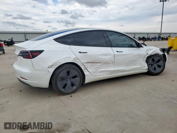 2023 Tesla Model 3 with VIN 5YJ3E1EA3PF562251, listed as a Copart auction lot 58293355 with 16,283 mi miles and Salvage title. Bid and sale history available at DreamBid. Image 3.