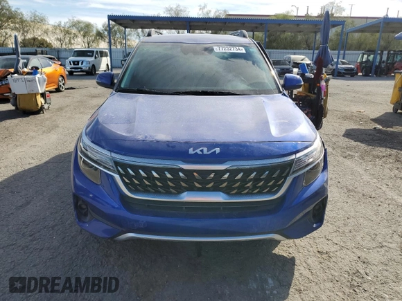 2023 Kia Seltos Nightfall with VIN KNDEUCA21P7404874, listed as a Copart auction lot 77232734 with 15,321 mi miles and Salvage Title. Bid and sale history available at carsss.com. Image 5.