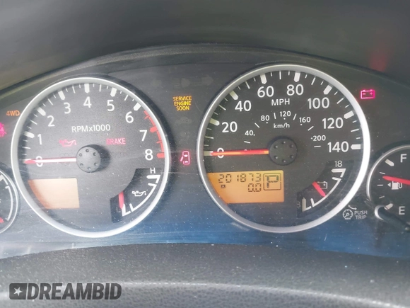 2009 Nissan Pathfinder S with VIN 5N1AR18BX9C608153, listed as a IAAI auction lot 42048128 with 201,873 mi miles and . Bid and sale history available at DreamBid. Image 7.
