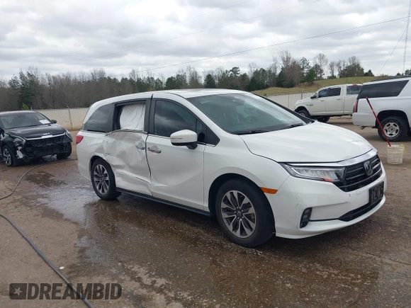 2022 Honda Odyssey EX-L with VIN 5FNRL6H76NB002248, listed as a IAAI auction lot 41818243 with 32,952 mi miles and . Bid and sale history available at DreamBid. Image 1.