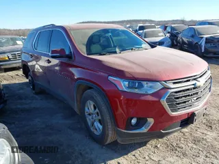 2018 Chevrolet Traverse LT Cloth with VIN 1GNERGKWXJJ269969, listed as a IAAI auction lot 41596532 with 114,038 mi miles. Bid and sale history available at carsss.com. Image 1.