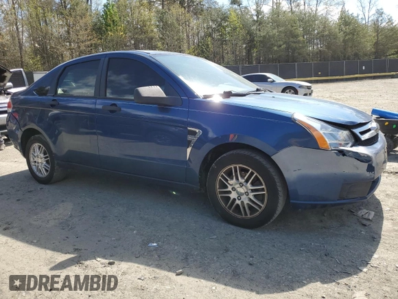 2008 Ford Focus SE with VIN 1FAHP35N78W236485, listed as a Copart auction lot 52857495 with 212,437 mi miles and Salvage Title. Bid and sale history available at carsss.com. Image 4.