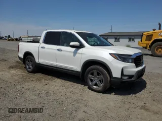 2021 Honda Ridgeline RTL-E with VIN 5FPYK3F79MB019714, listed as a Copart auction lot 62200195 with 35,842 mi miles and Salvage title. Bid and sale history available at DreamBid. Image 4.