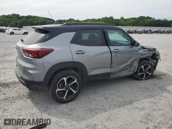 2023 Chevrolet TrailBlazer RS with VIN KL79MUSL9PB170606, listed as a Copart auction lot 56814854 with 16,452 mi miles and Salvage Title. Bid and sale history available at DreamBid. Image 3.