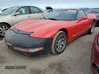 2002 Chevrolet Corvette Z06 with VIN 1G1YY12S325128764, listed as a Copart auction lot 76672384 with 0 mi miles and Salvage Title. Bid and sale history available at carsss.com. Image 1.