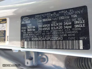 2023 Hyundai IONIQ 5 Limited with VIN KM8KRDAF4PU228543, listed as a IAAI auction lot 41370650 with 1 mi miles. Bid and sale history available at carsss.com. Image 9.