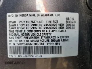 2017 Acura MDX Advance z VIN 5FRYD4H96HB007080, wystawiony jako Copart lot #47480895 z przebiegiem 71 777 mil mil oraz Szkoda całkowita • Salvage title. Historia ofert i sprzedaży dostępna na DreamBid. Obrazek 13.